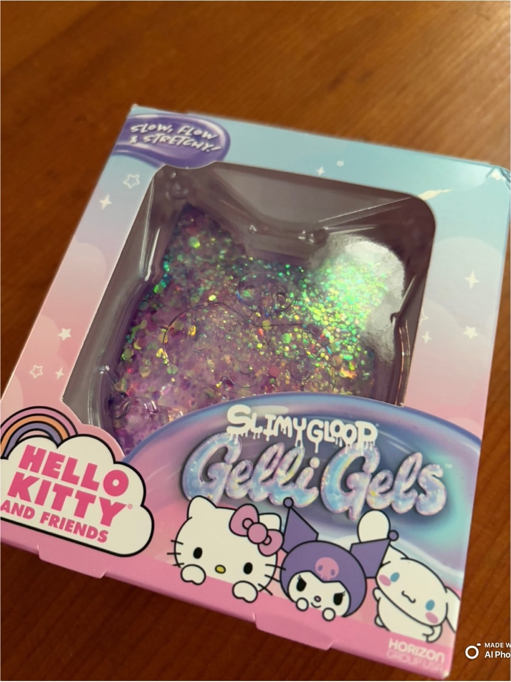 BNIB- Kuromi- Hello Kitty Purple Glitter Gelli Gels SlimyGloop